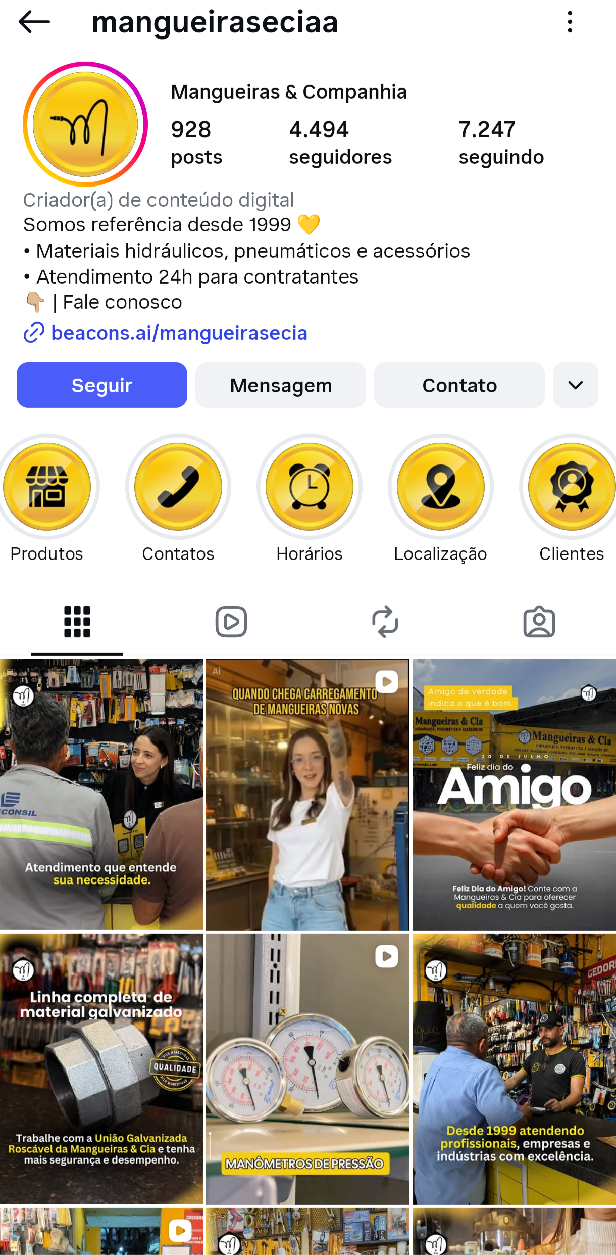 Branding desenvolvido para Mangueiras & Cia