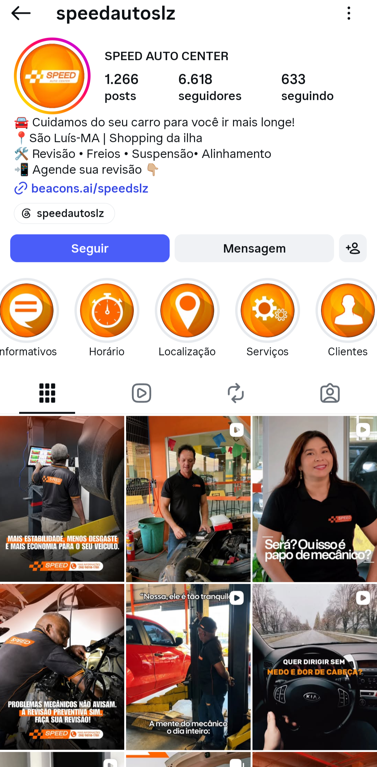 Identidade visual desenvolvido para Speed Auto Center